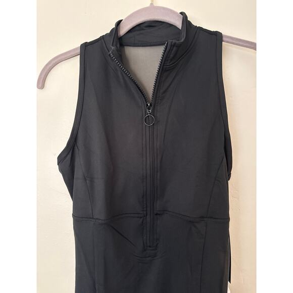 NWT DanzNMotion Racerback Zipper Leotard black L - Picture 2 of 6